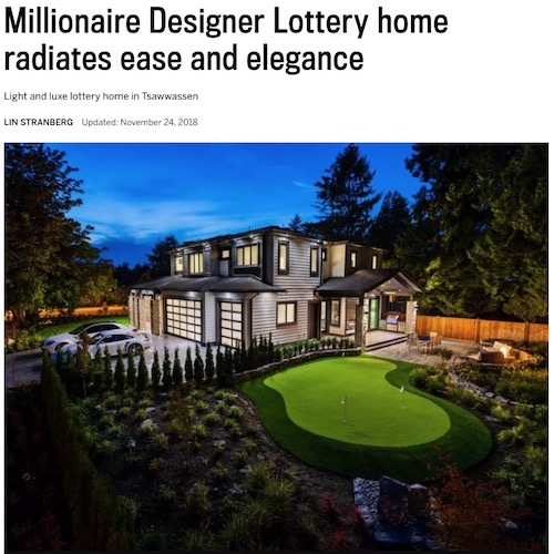 Vancouver Sun - Millionaire Designer Lottery Home 2018