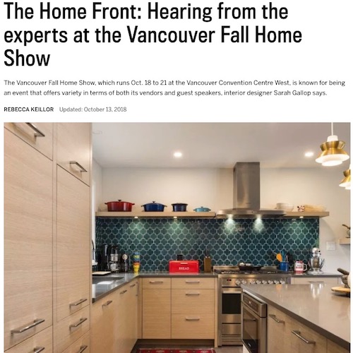 Vancouver Sun - The Home Front; Experts at VHDS 2018