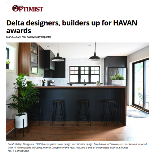 Delta Optimist - Delta Designer, Builders up for HAVAN Awards